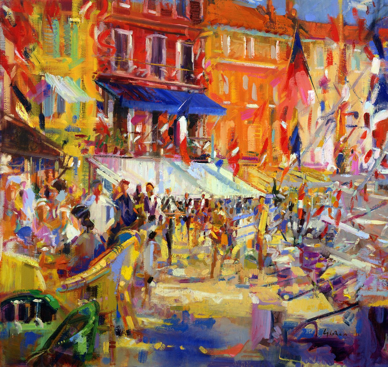 Port Promenade, Saint-Tropez alkotó: Peter Graham (Contemporary)