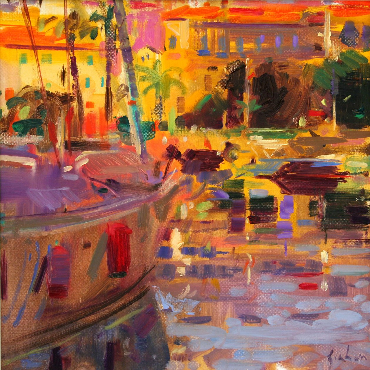 Dél-francia kikötő alkotó: Peter Graham (Contemporary)