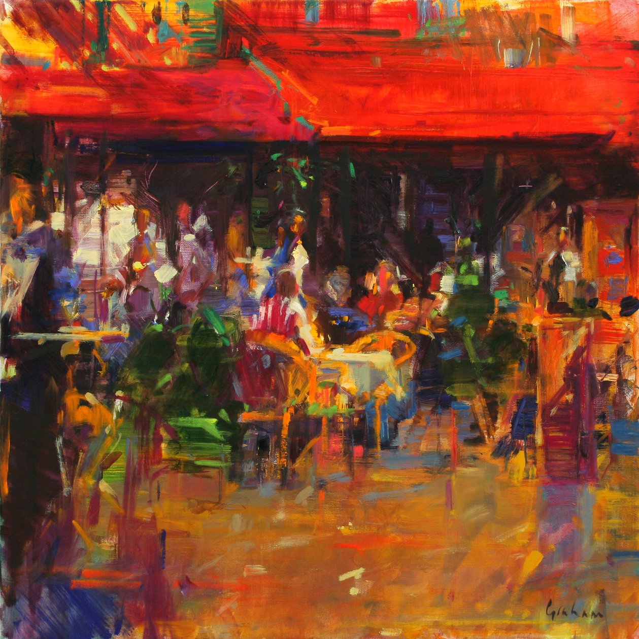 Asztal a Villefranche-ban alkotó: Peter Graham (Contemporary)
