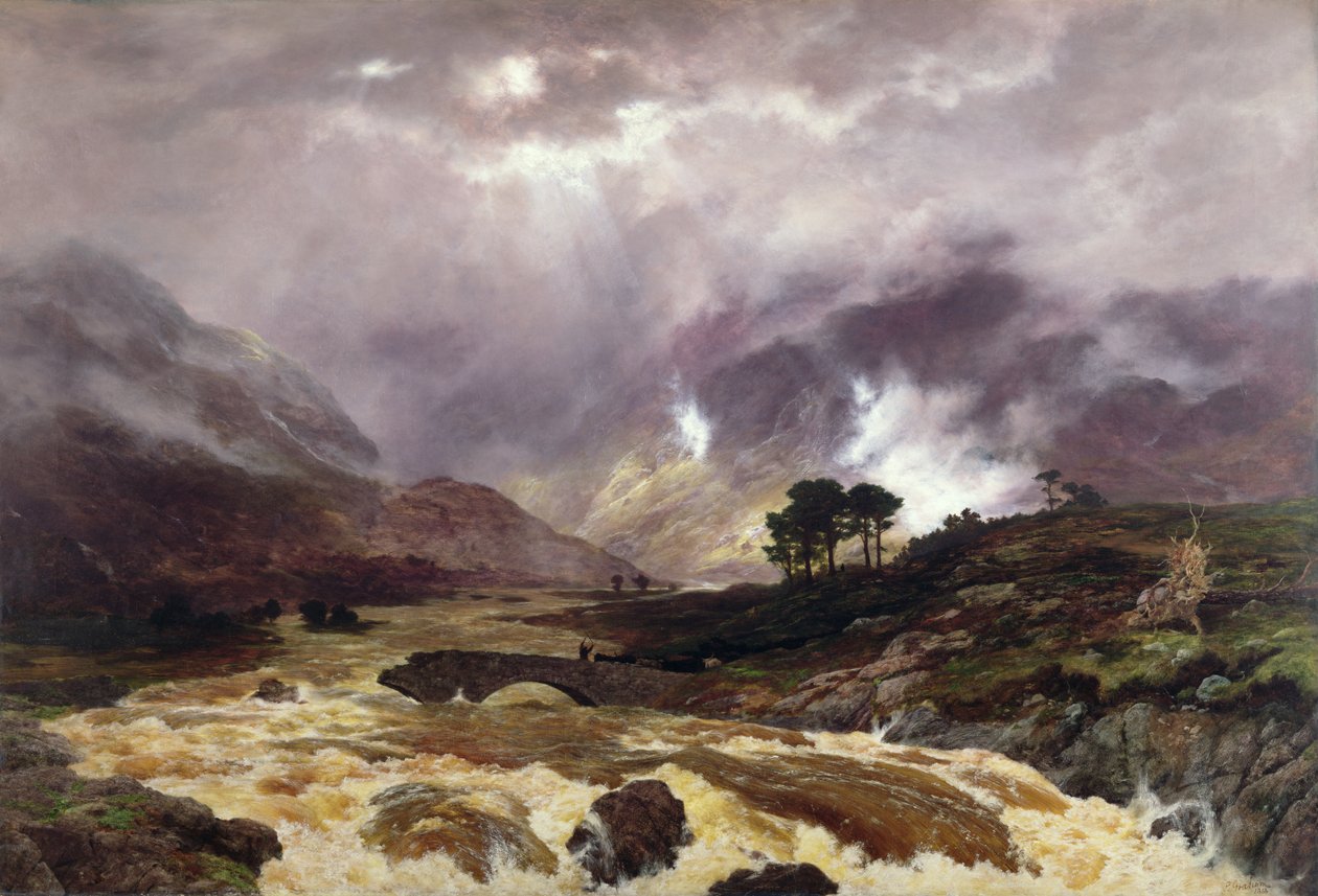 A Spate in the Highlands alkotó: Peter Graham