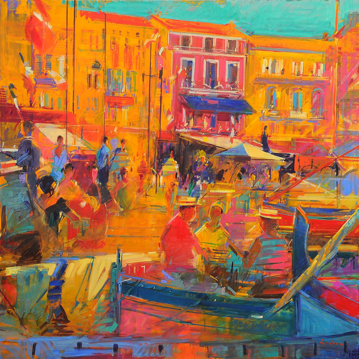 Hello Saint-Tropez, 2022 (olaj, vászon) alkotó: Peter Graham