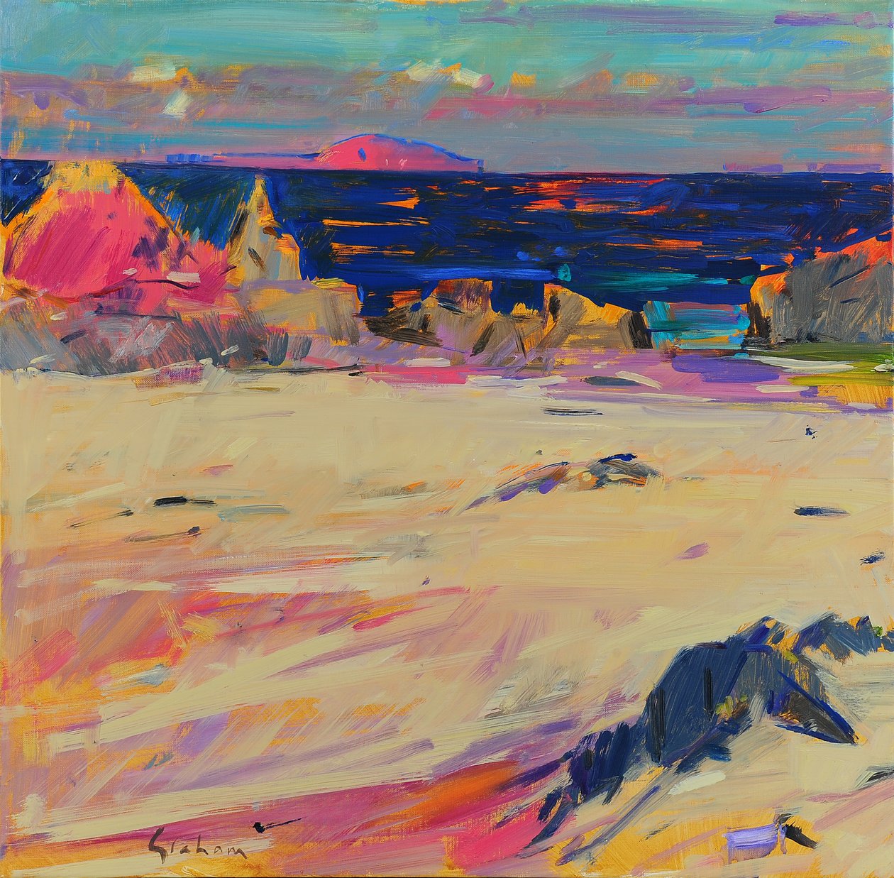 Cathedral Rock, Iona, 2022 (olaj) alkotó: Peter Graham
