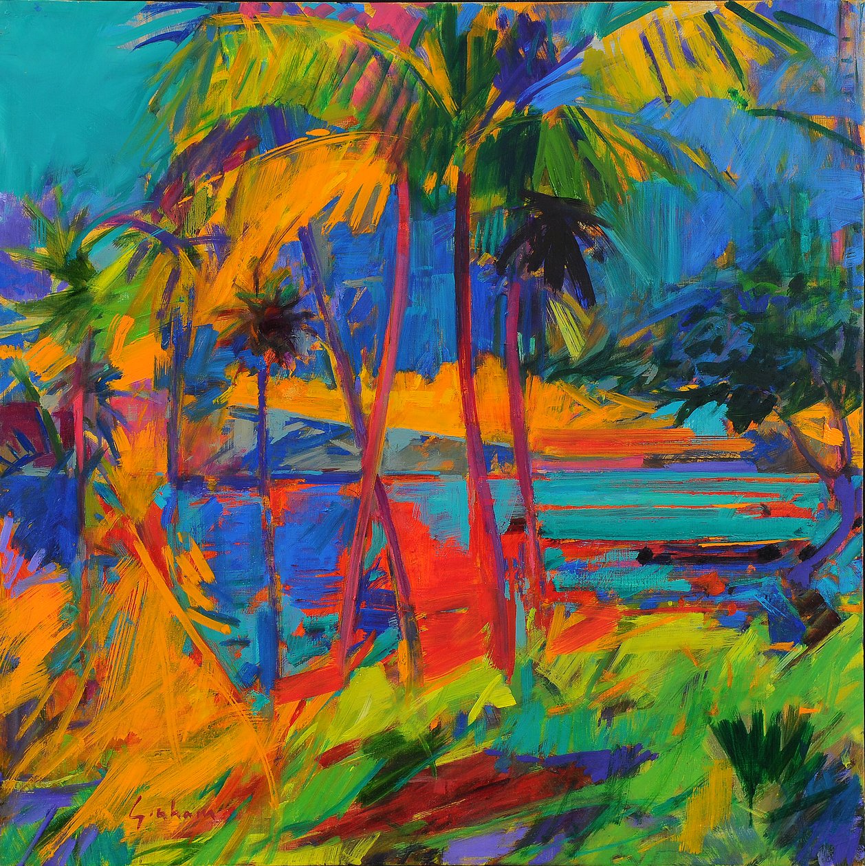 Hawaii Optical, 2024 (olaj, vászon) alkotó: Peter Graham