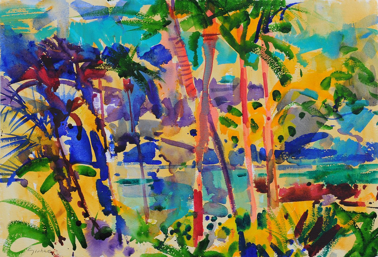 South Maui, Hawaii, 2023 (akvarell) alkotó: Peter Graham