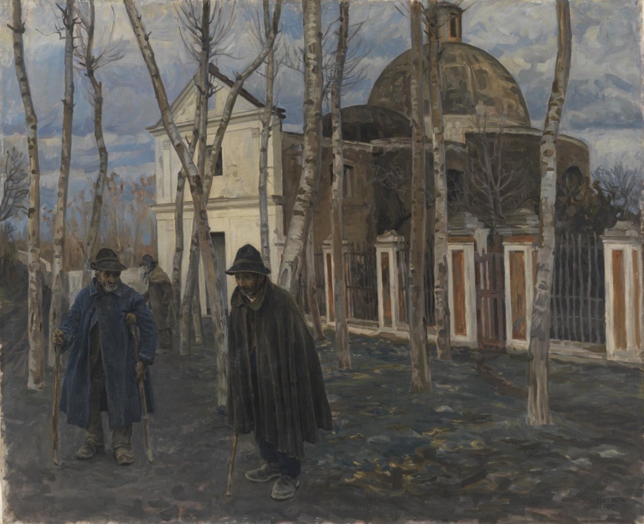 Koldusok S. Giuliano mellett, Pompei közelében. 1904-05 alkotó: Peter Hansen