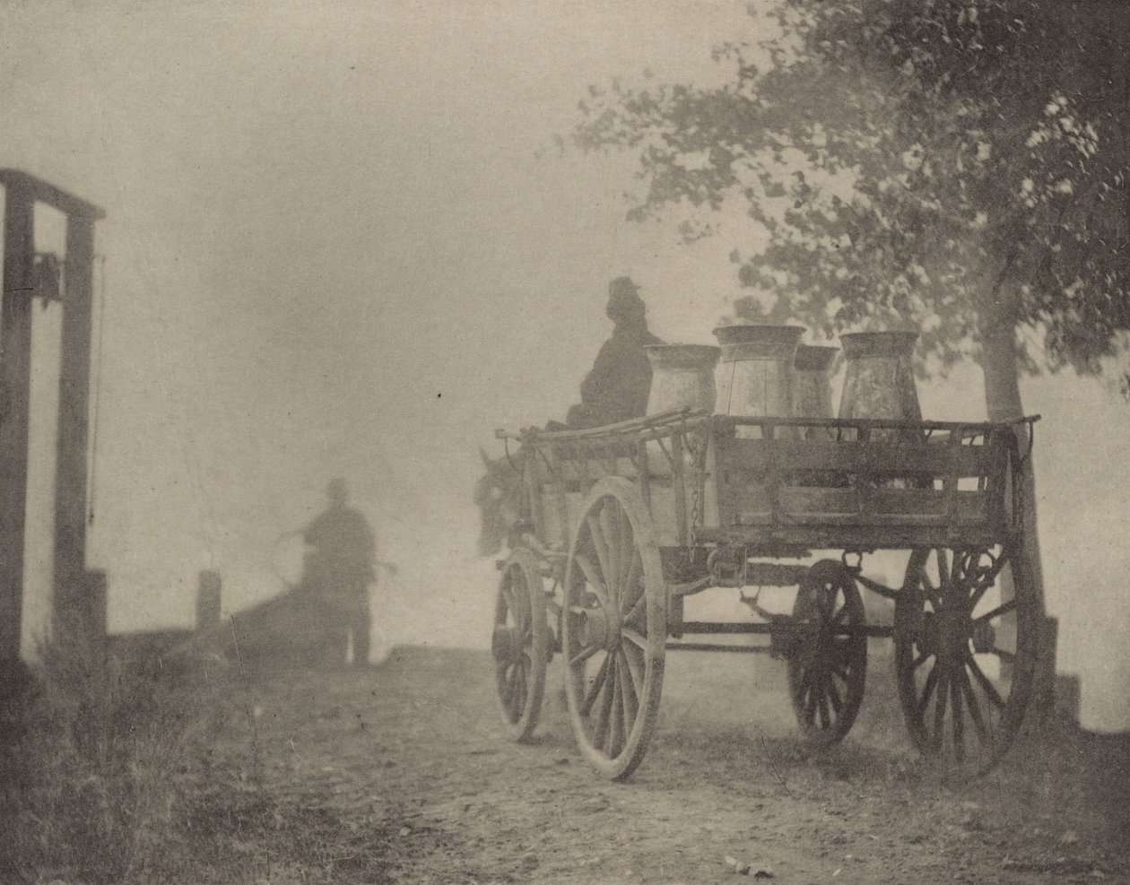 A kompnál - Ködös reggel,1890-1891, nyomtatva 1893 (fénykép) alkotó: Peter Henry Emerson