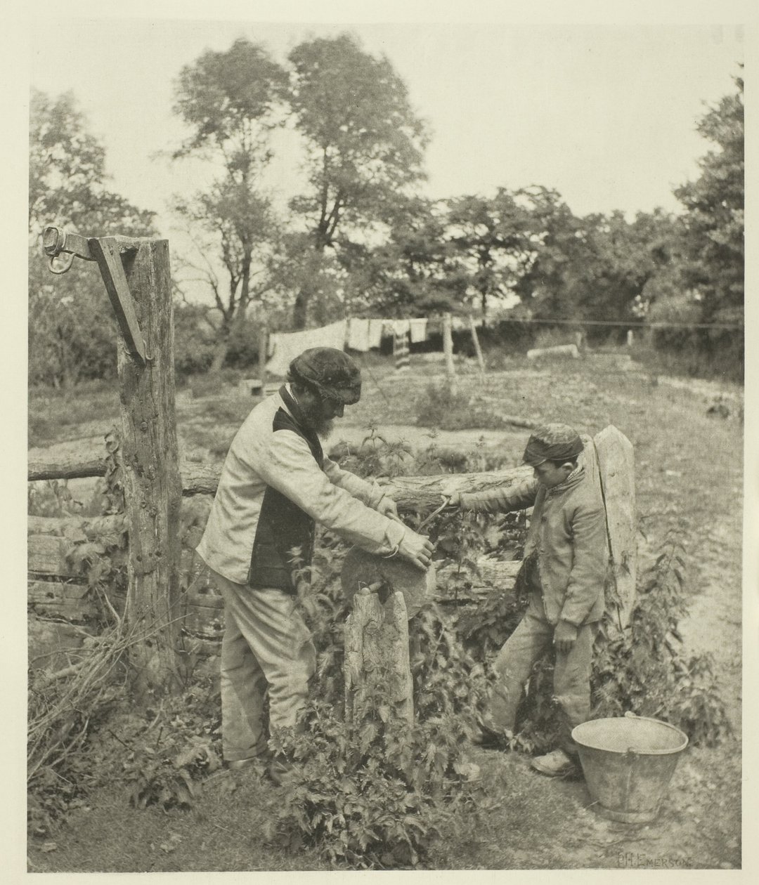 A Grindstone-A Suffolk Farmyardban alkotó: Peter Henry Emerson