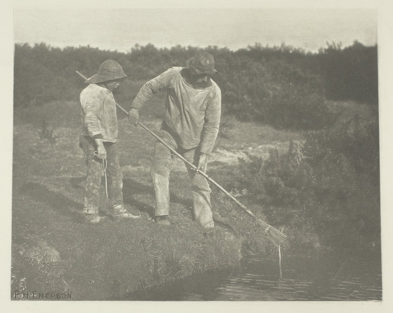 Angolnaszedés Suffolk Watersben alkotó: Peter Henry Emerson