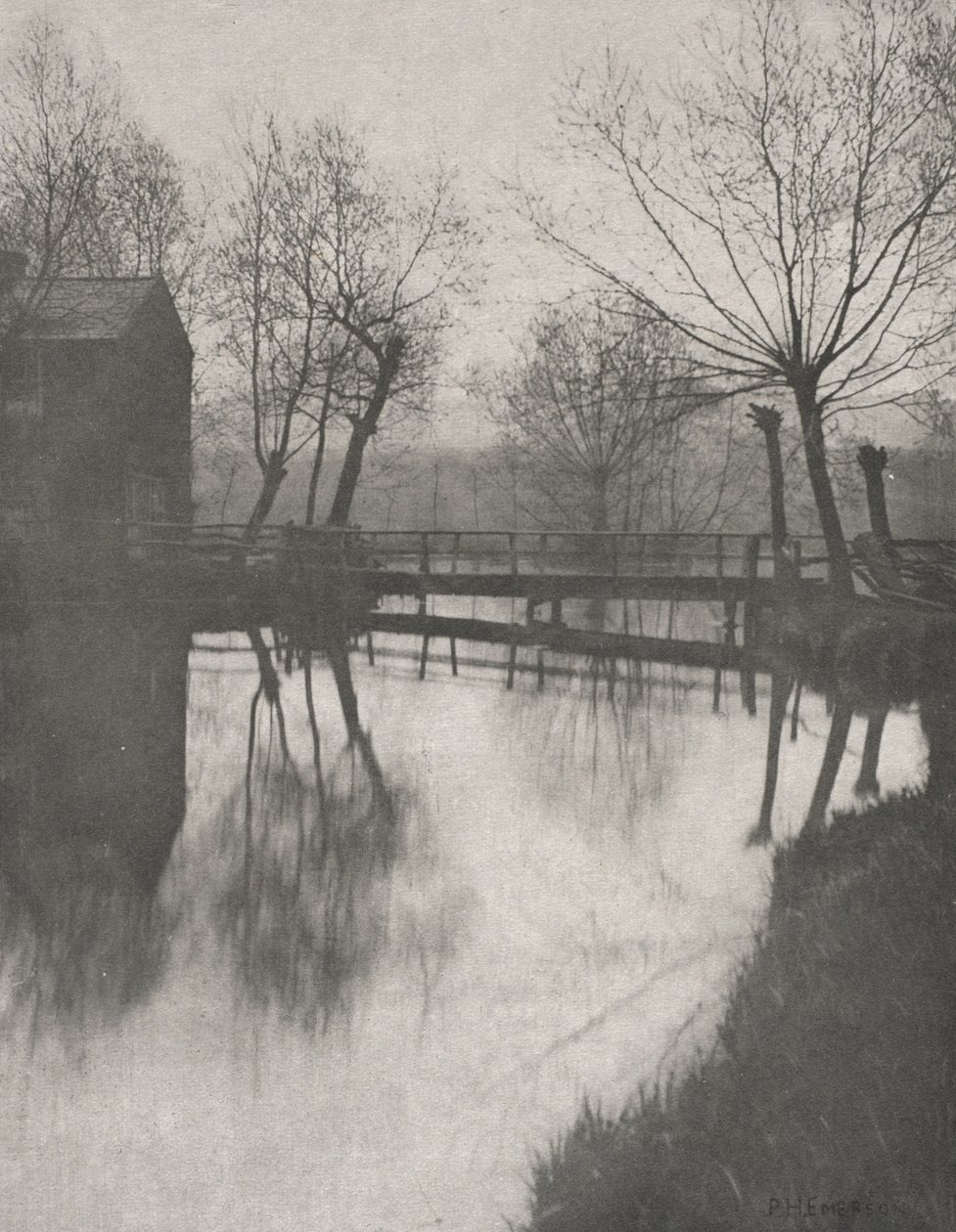 Gyaloghíd Chingford közelében alkotó: Peter Henry Emerson