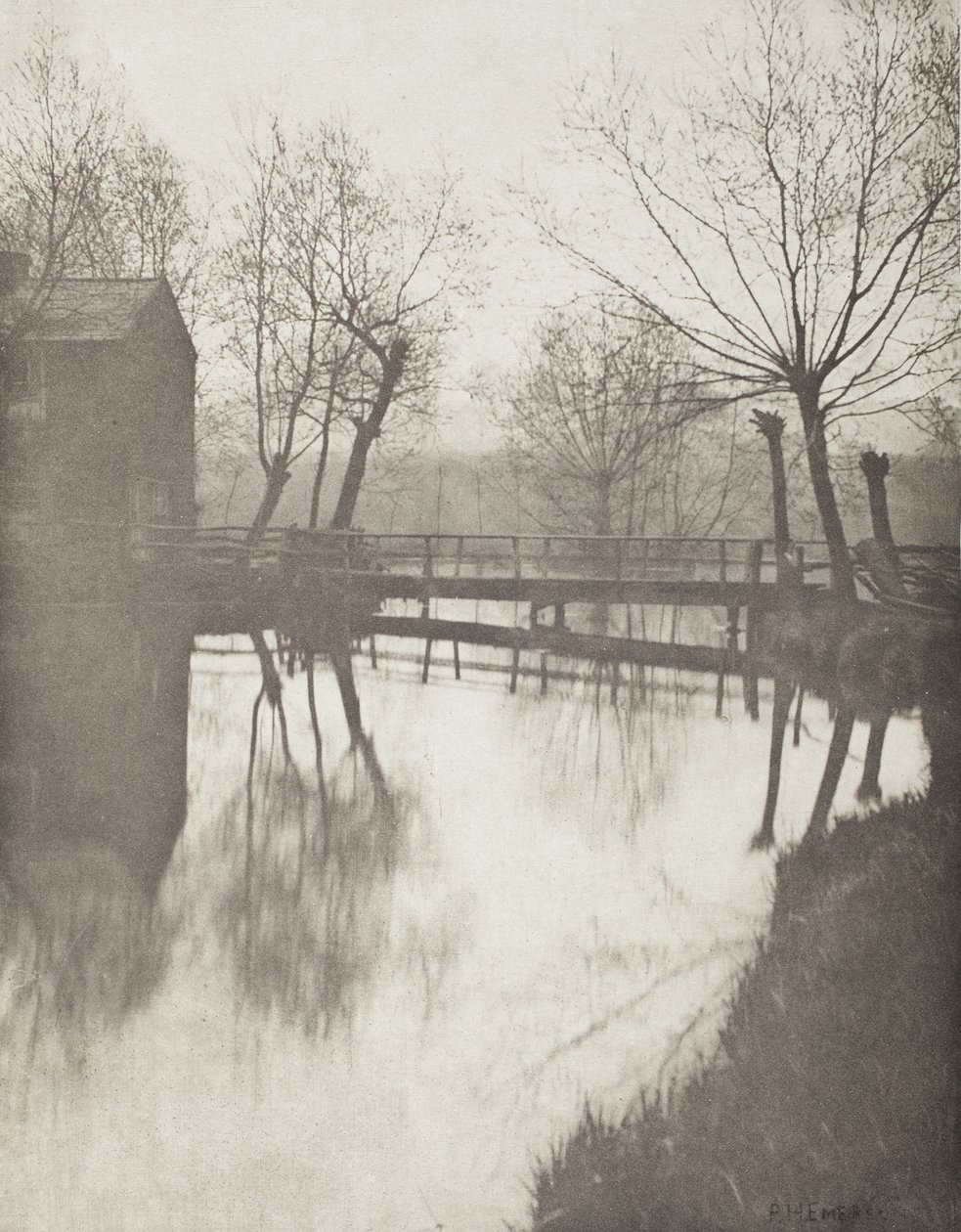 Gyalogoshíd Chingford közelében alkotó: Peter Henry Emerson