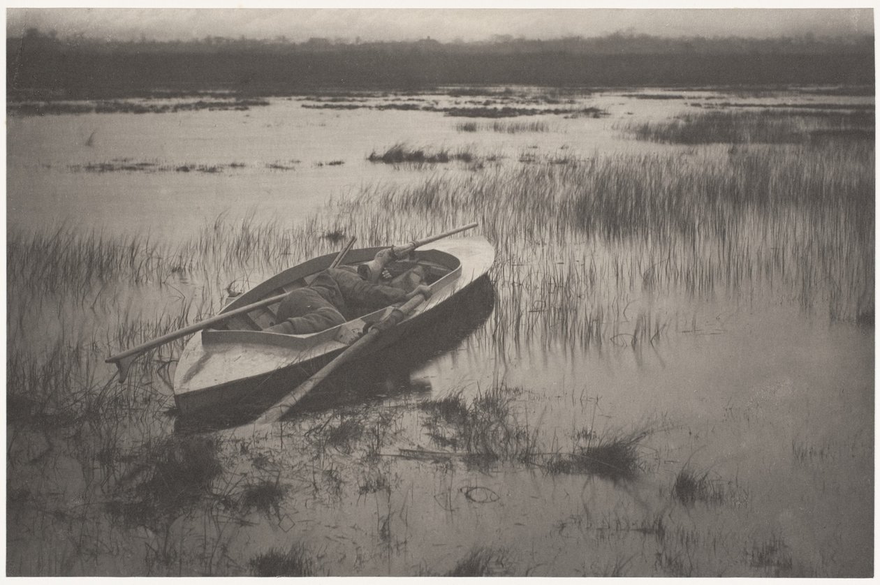 Vadmadarakhoz közeledő vadász alkotó: Peter Henry Emerson