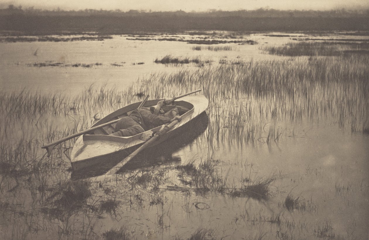 Vadász, amint madarakhoz lopakodik alkotó: Peter Henry Emerson