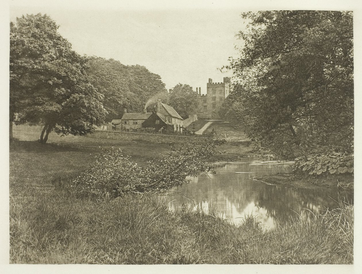 Haddon Hall és Homestead, a folyó felől alkotó: Peter Henry Emerson
