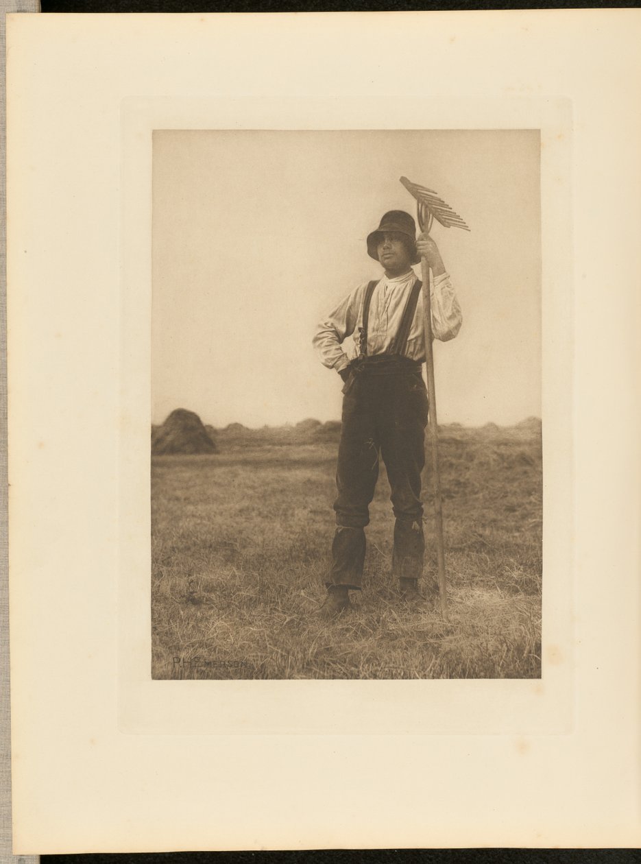 Haymaker a Rake-rel. [Norfolk.] alkotó: Peter Henry Emerson