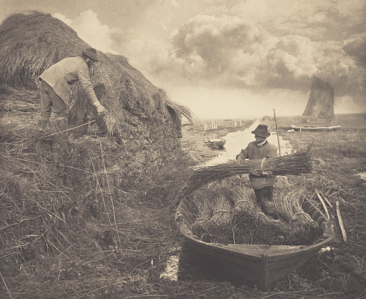 Nád felrakása kazalba alkotó: Peter Henry Emerson
