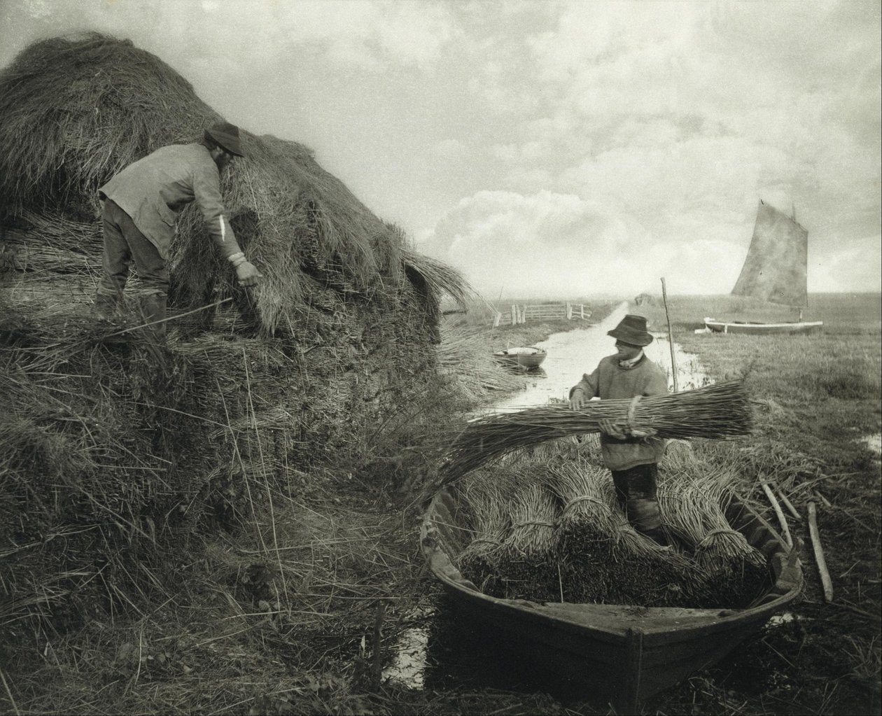 Nád felrakása kazalba alkotó: Peter Henry Emerson