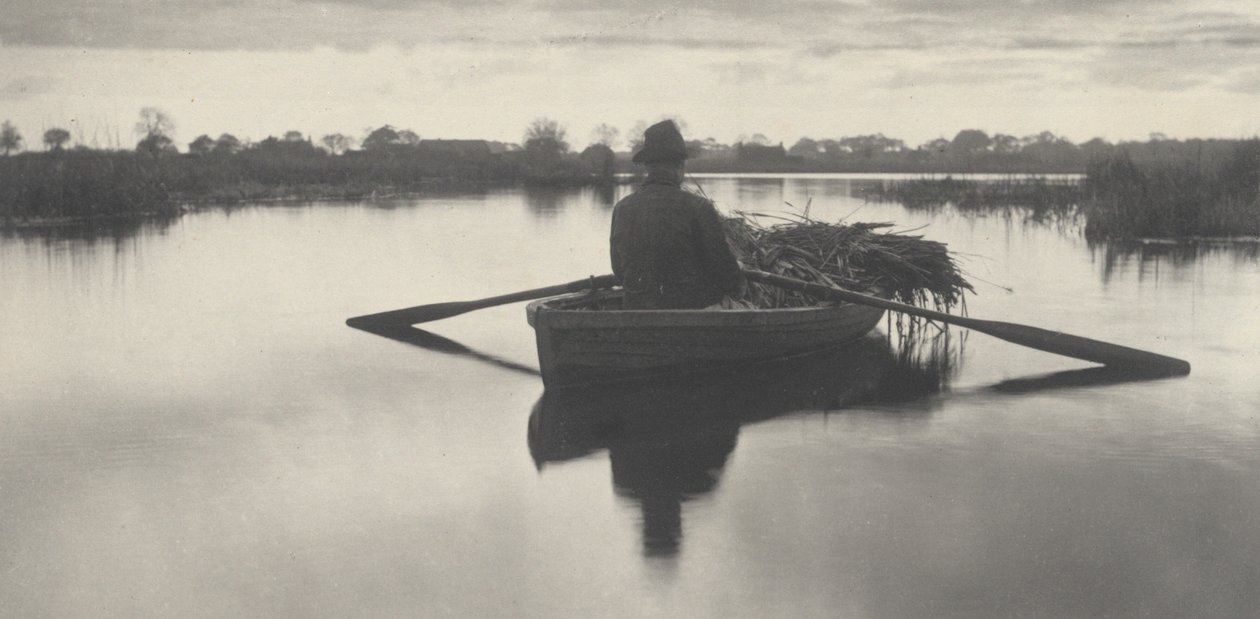 Evezés hazafelé a Schoof-Stuffon,1886 (fotó) alkotó: Peter Henry Emerson