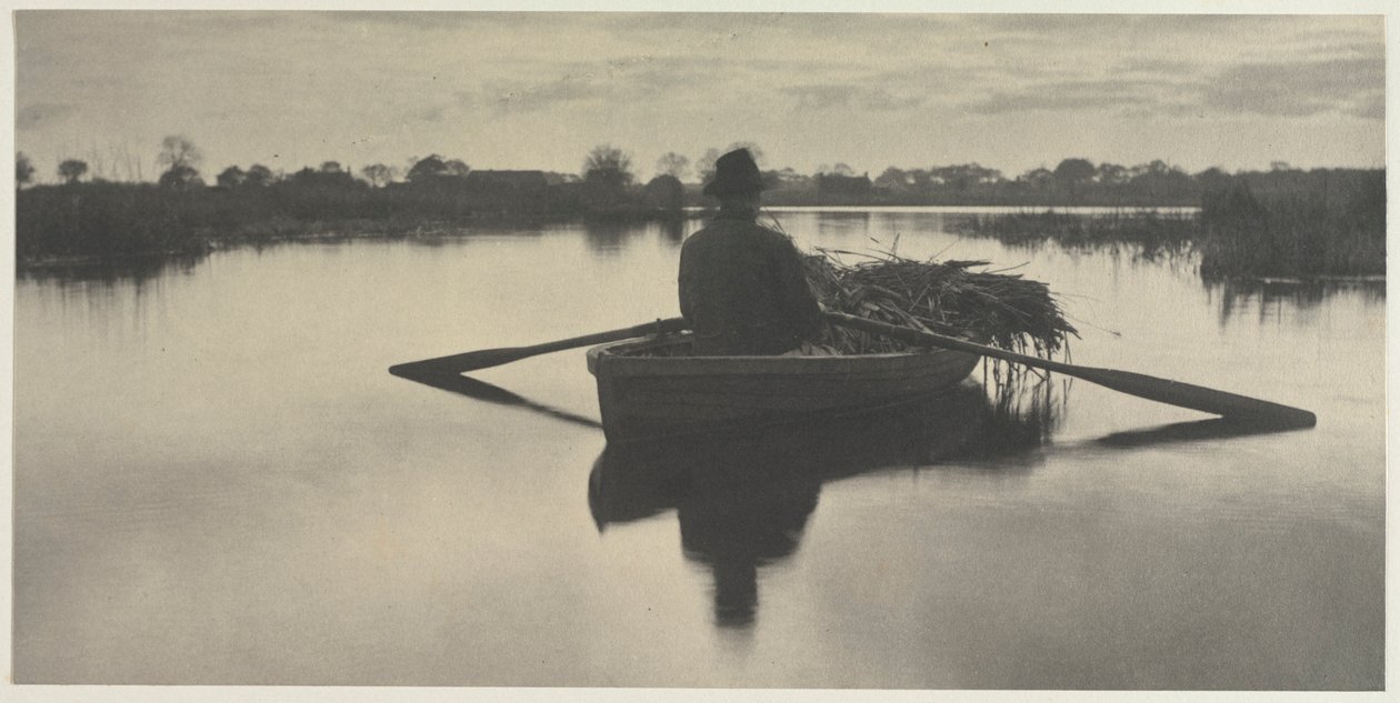 Evezés haza az életről és tájról a Norfolk Broadsban, 1886, XXI. tábla, 1886. alkotó: Peter Henry Emerson