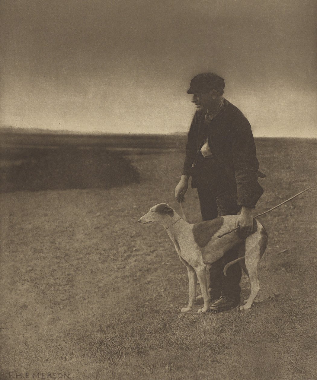 Az orvvadász - Egy nyúl a láthatáron. [Suffolk.] alkotó: Peter Henry Emerson
