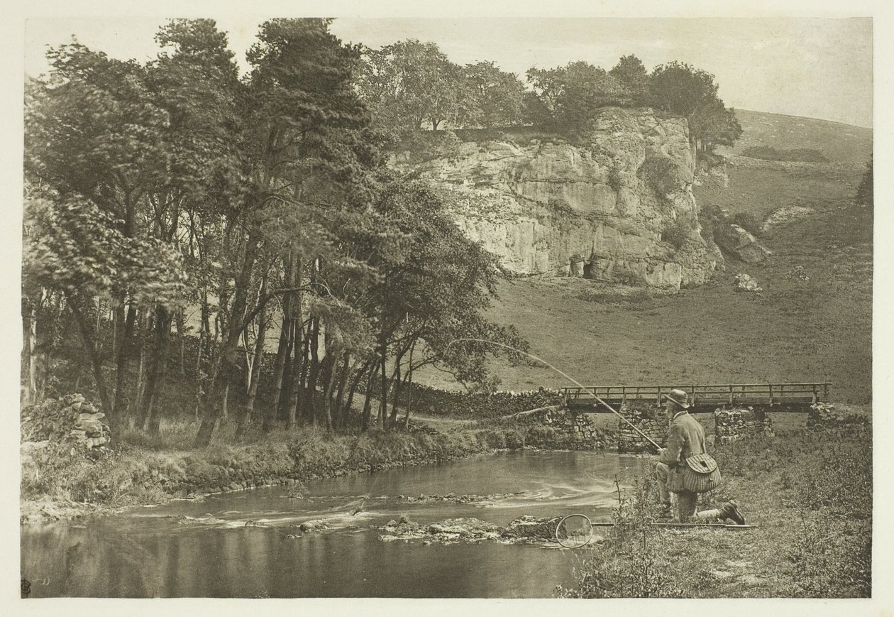 Wolfscote híd és Franklyn-szikla, Beresford Dale alkotó: Peter Henry Emerson