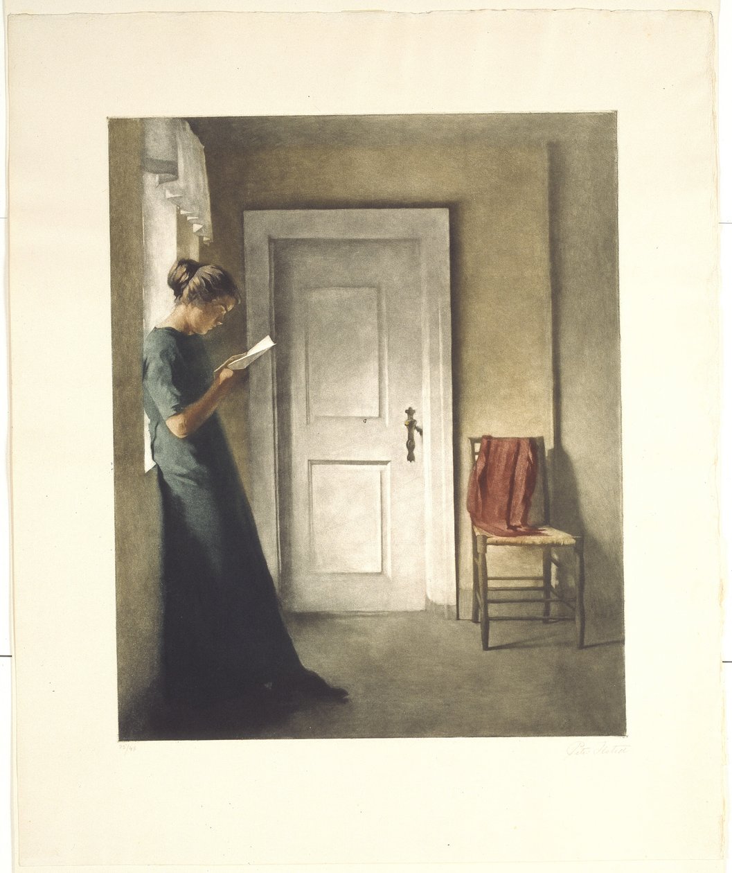Belső piros kendővel alkotó: Peter Vilhelm Ilsted