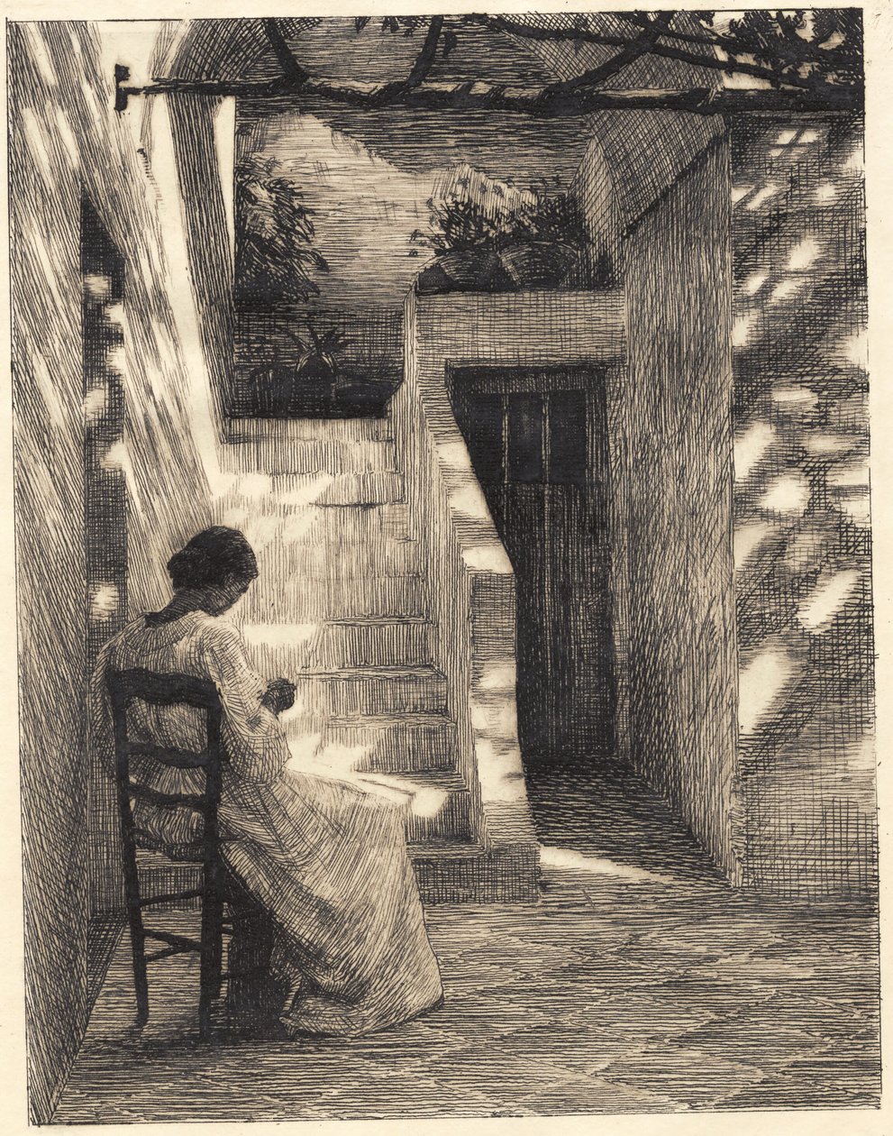 A szőlő levelei alatt alkotó: Peter Vilhelm Ilsted