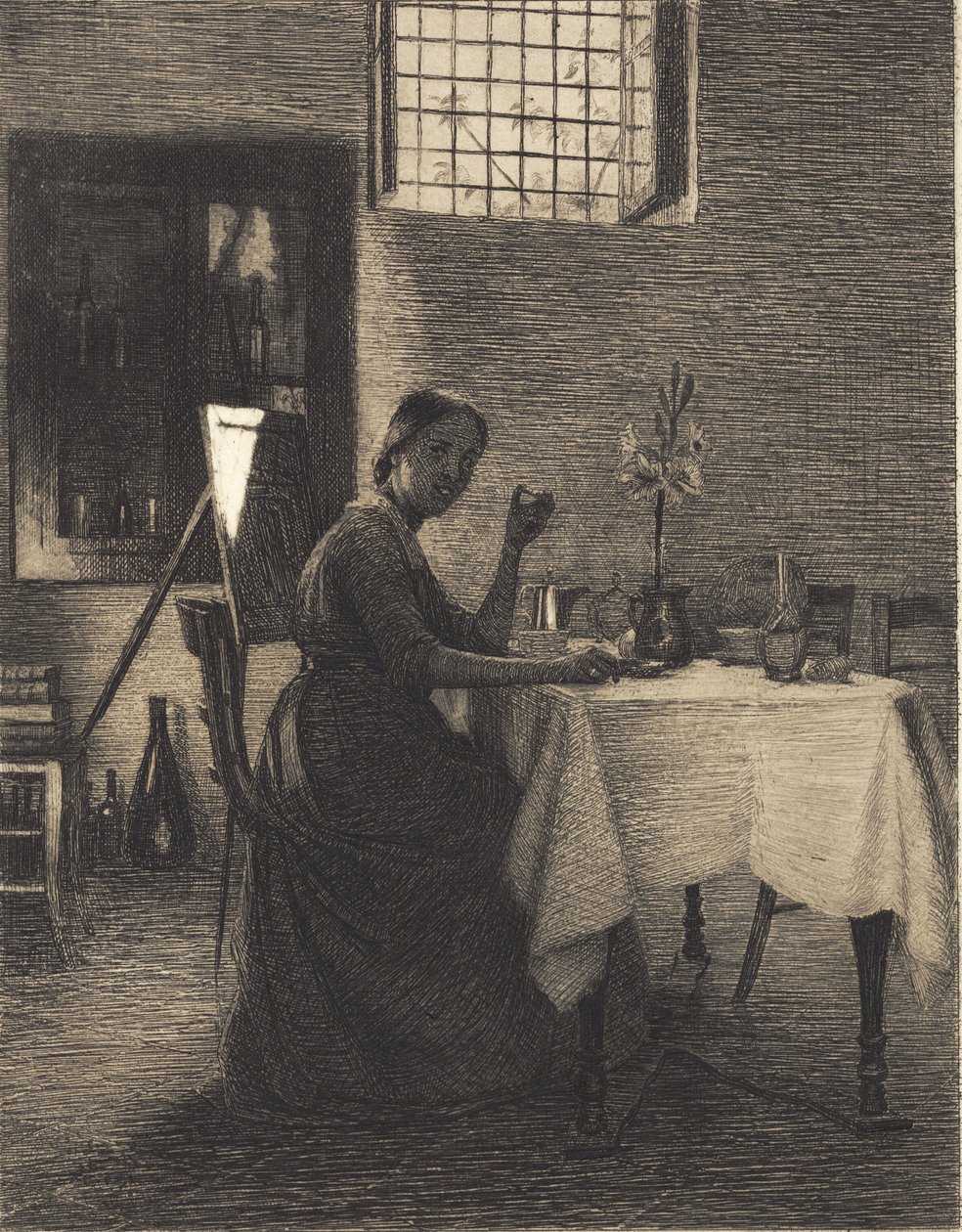 A reggeli kávénál alkotó: Peter Vilhelm Ilsted
