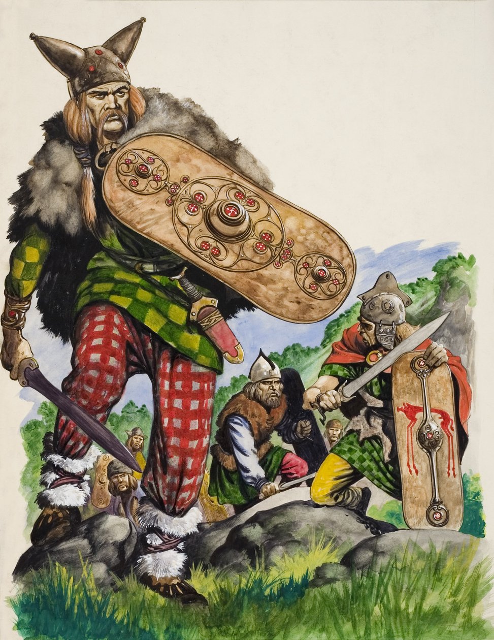 Kelta harcosok (gouache, papír) alkotó: Peter Jackson
