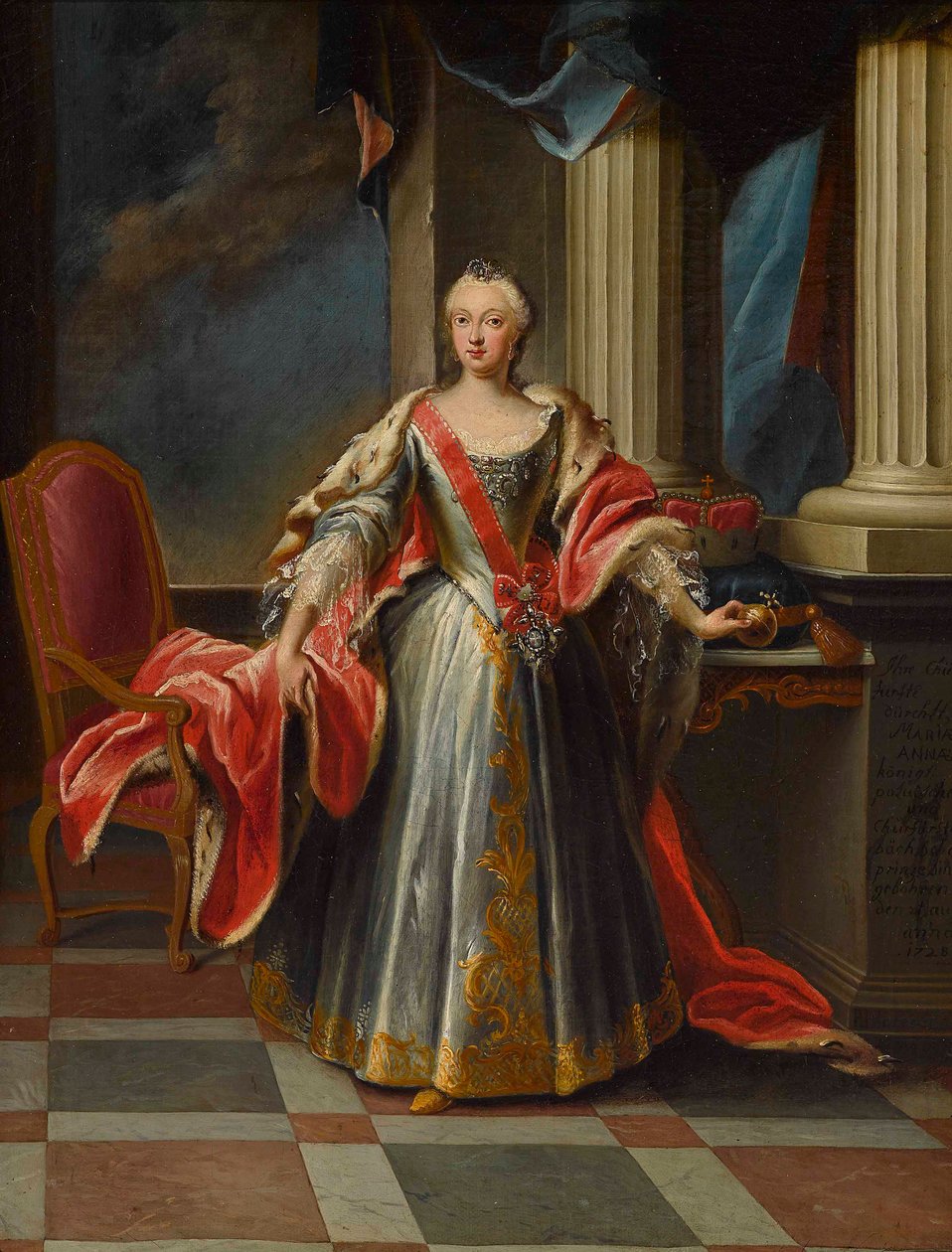 Maria Anna Sophia szászországi portréja 1728-1797, bajor választófejedelem. alkotó: Peter Jacob Horemans