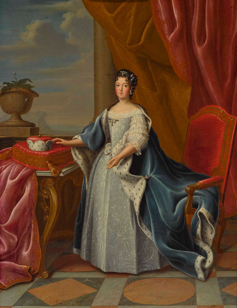 Theresa Kunegunda Sobieska 1676-1730, bajor választónő portréja. alkotó: Peter Jacob Horemans