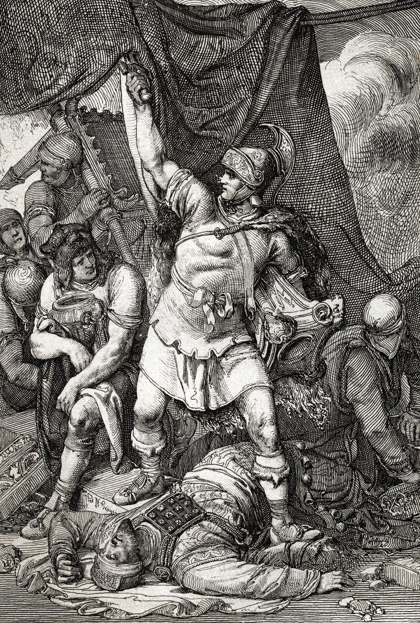 Római ókor: „” Jeruzsálem elfoglalása”” Jeruzsálem római ostromának ábrázolása i.sz. 70-ben, a várost Titus császár csapatai kifosztották és Jeruzsálem második temploma detruit”” (Jeruzsálem pusztulása és a templom Titusz alatt alkotó: Peter Johann Nepomuck Geiger