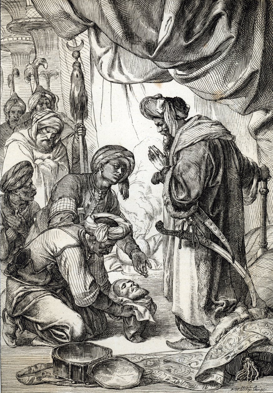 Ali Janina pasa (1750-1822) fejét a szikárok ajándékozták meg II. Mahmud szultánnak alkotó: Peter Johann Nepomuck Geiger