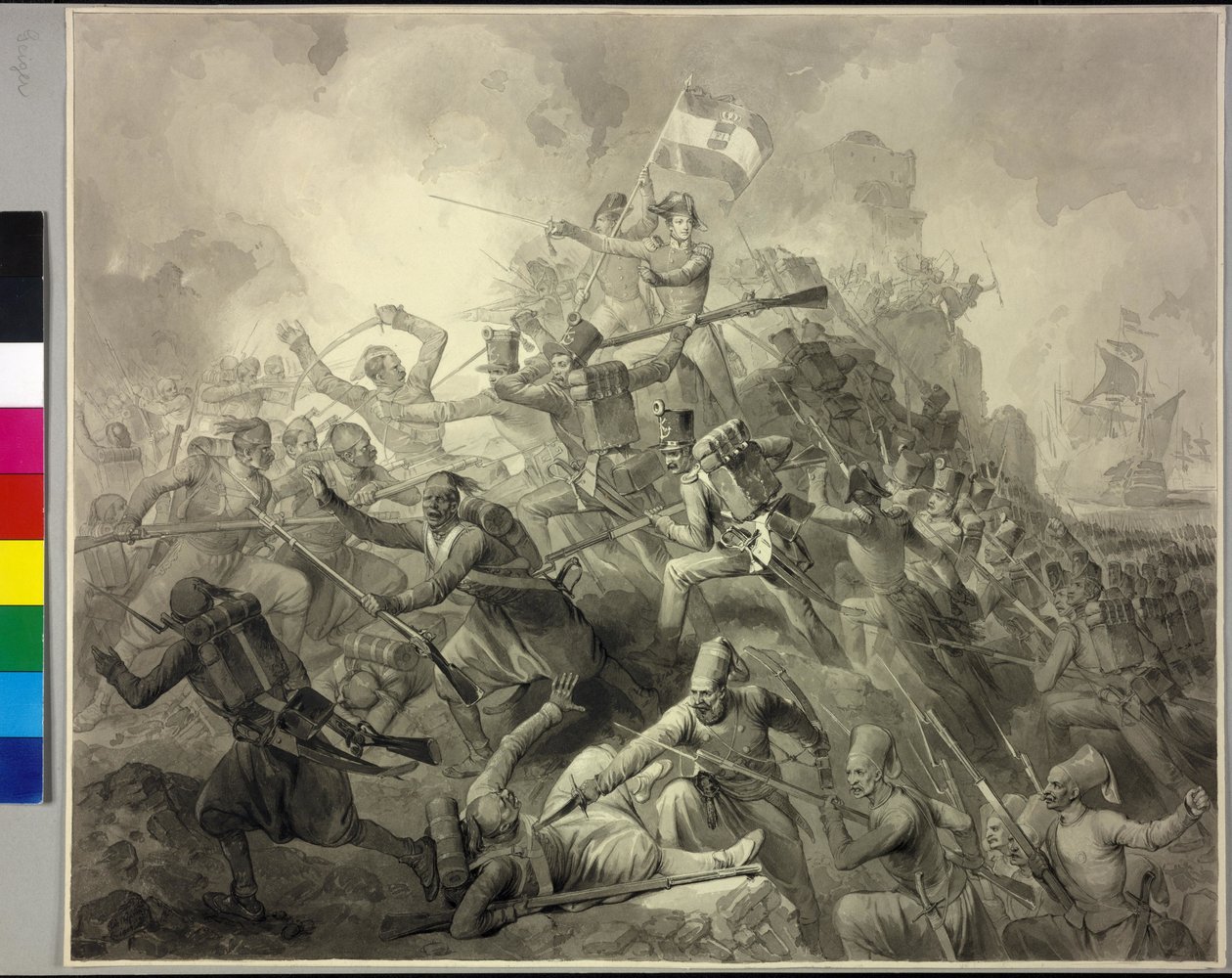 Saida meghódítása (tusrajz) alkotó: Peter Johann Nepomuk Geiger