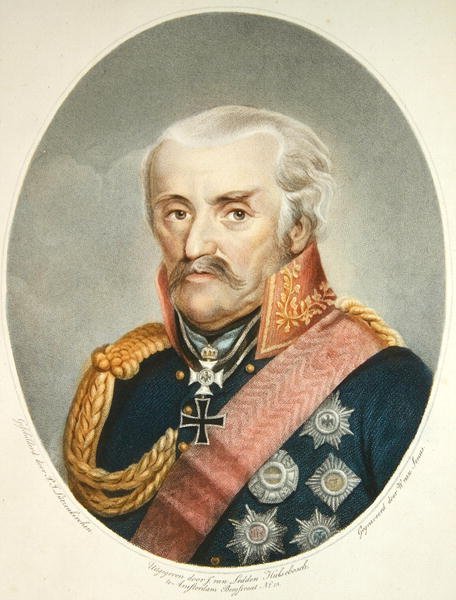 Von Blucher herceg tábornagy (1742-1819) (színes metszet) alkotó: Peter Joseph (after) Lutzenkirchen