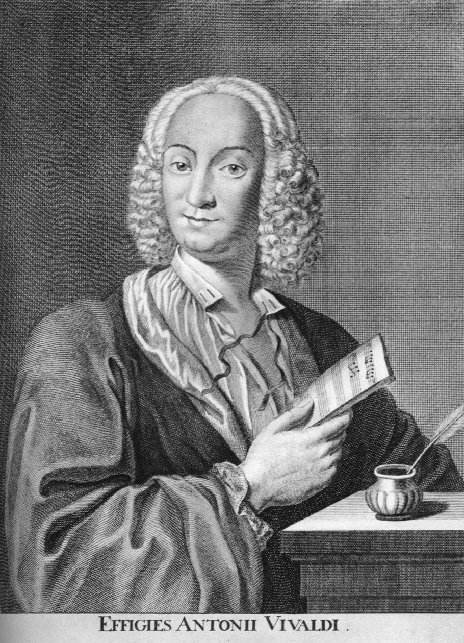 Antonio Vivaldi olasz barokk zeneszerző, katolikus pap és virtuóz hegedűművész, 1725 alkotó: Peter La Cave