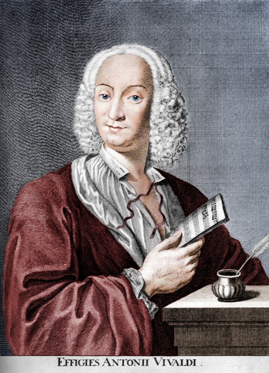 Antonio Vivaldi olasz barokk zeneszerző, katolikus pap és virtuóz hegedűművész, 1725 alkotó: Peter La Cave