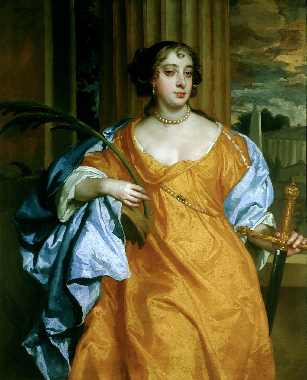 Barbara Villiers, Cleveland hercegnője, mint Alexandriai Szent Katalin, 1665-70 alkotó: Peter Lely