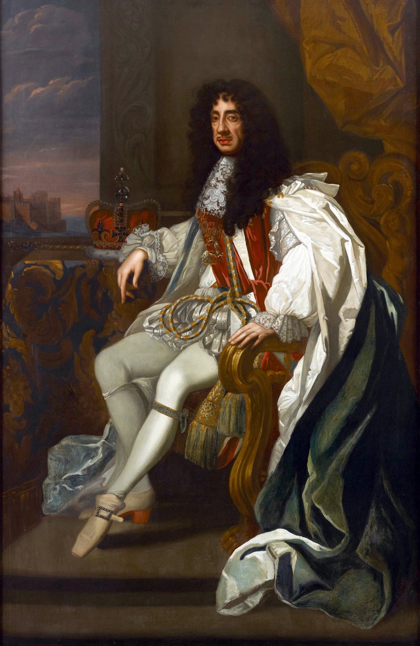 Barokk : Anglia II. Károly (1630-1685) portréja, a Harisnyakötő Rend par Lely, Sir Peter (1618-1680) köntösében. Olaj, vászon, 213,5x140. Magángyűjtemény alkotó: Peter Lely