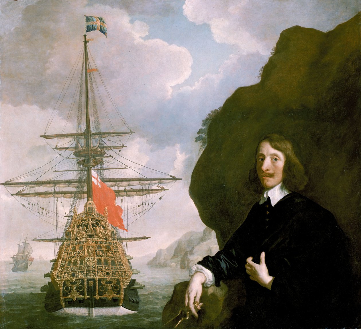 Peter Pett és a "Sovereign of the Seas" (1637), 1645-50 körül (olaj, vászon) alkotó: Peter Lely