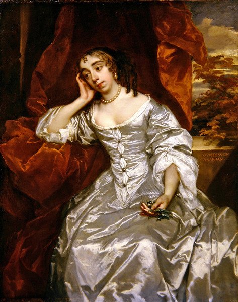 Elizabeth Capel carnarvoni grófnő portréja, 1662 körül (olaj, vászon) alkotó: Peter Lely
