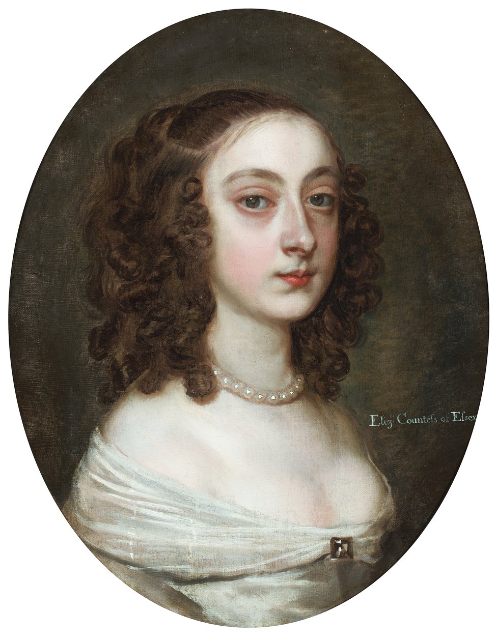 Erzsébet, Essex grófnő portréja (olaj, vászon) alkotó: Peter Lely