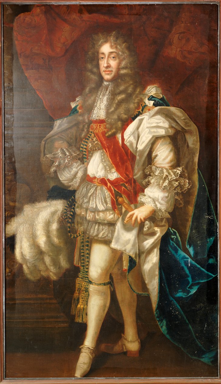 II. Jakab király portréja, teljes alakban, harisnyakötő köntösben alkotó: Peter Lely