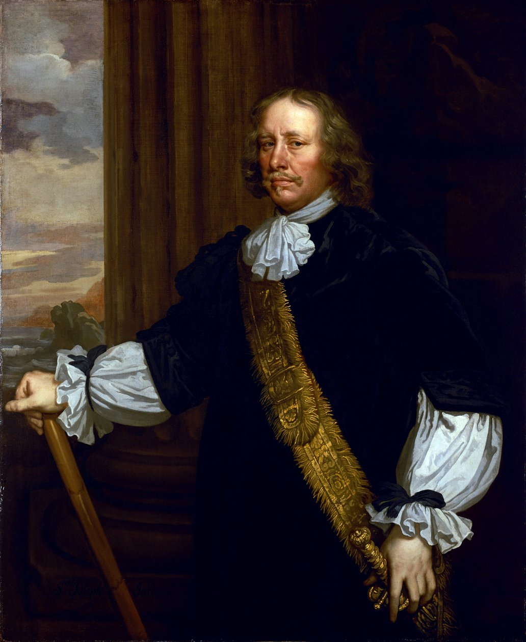 Sir Joseph Jordan ellentengernagy (1603-1685), Lowestoft zászlóvivőjének (zászlótartó) portréja, a lowestofti csatához (Anglia) kapcsolódóan. alkotó: Peter Lely