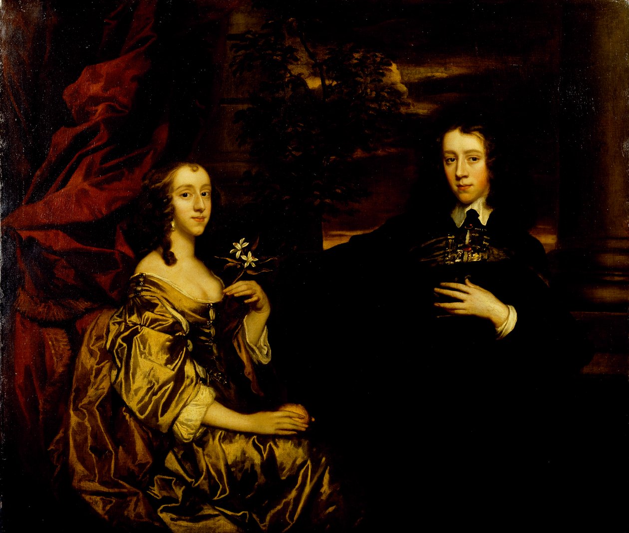Egy fiatal úriember és felesége portréja, 1655-58 körül (olaj, vászon) alkotó: Peter Lely