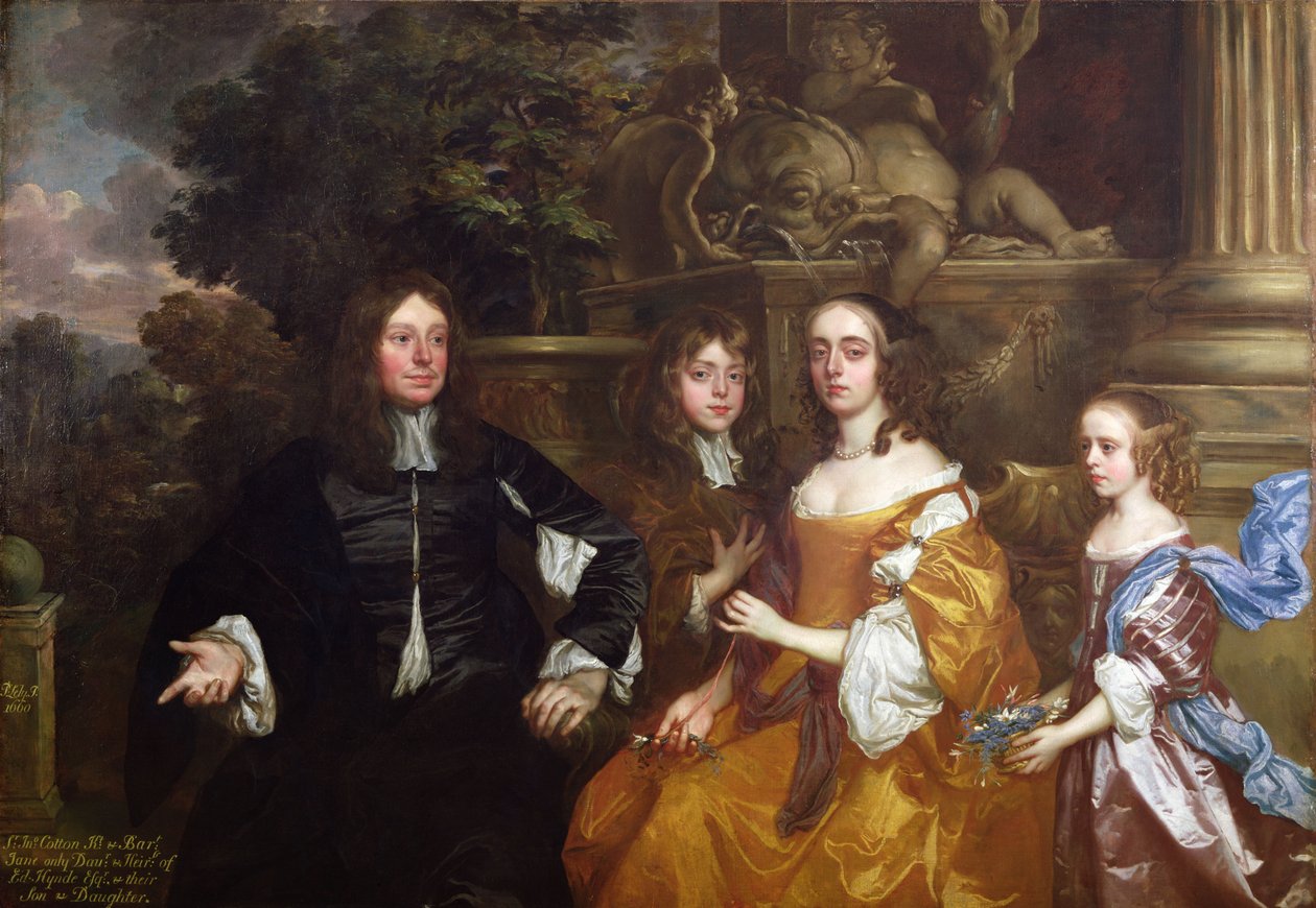 Sir John Cotton and His Family alkotó: Peter Lely