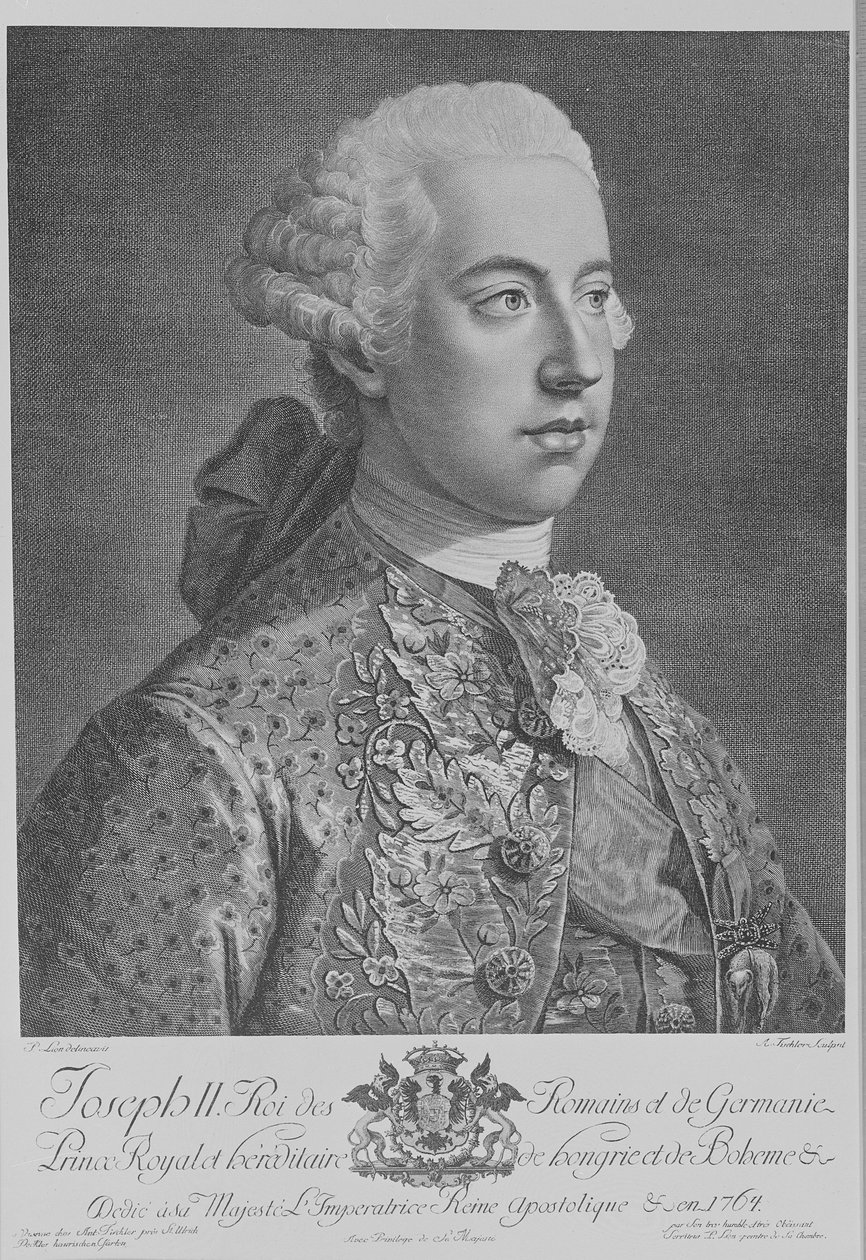 II. József, Szent-római császár, Anton Tischler metszete alkotó: Peter Lion