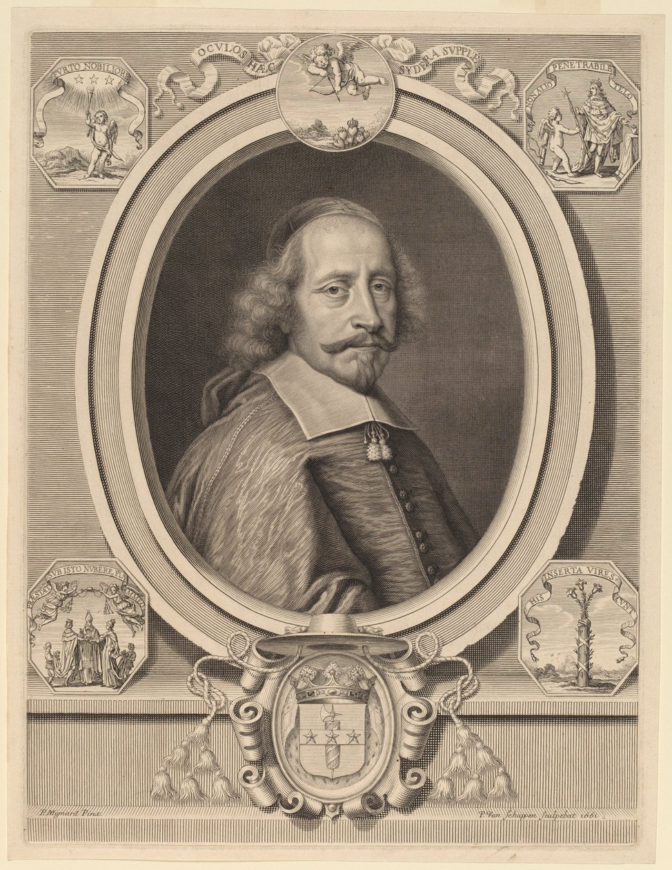 Jules Mazarin bíboros alkotó: Peter Ludwig van Schuppen after Pierre Mignard I