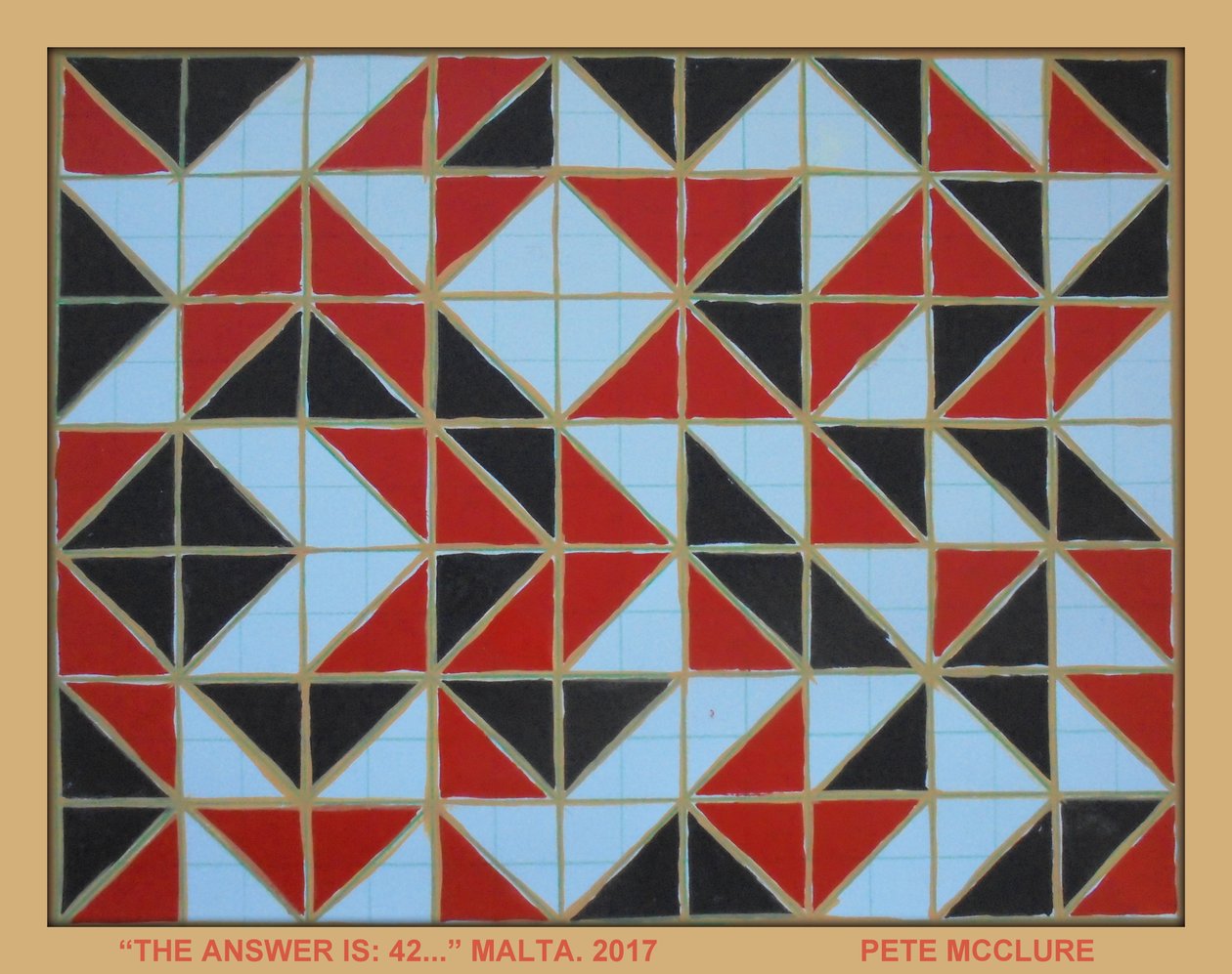 A VÁLASZ 42. MÁLTA, 2017, AKRIL PAPÍRRA alkotó: Peter McClure