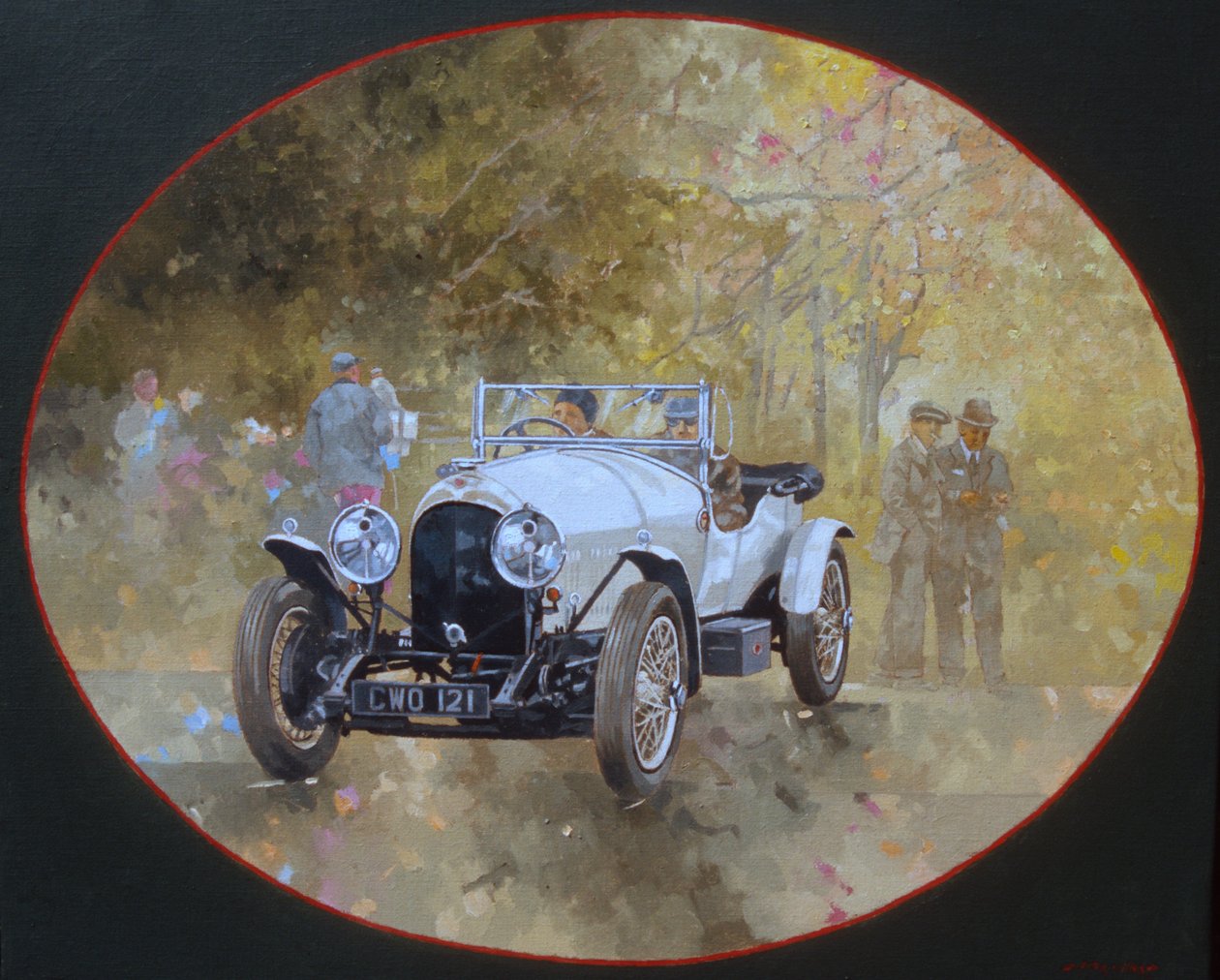 3 literes Bentley at Kelmarsh (olaj, vászon) alkotó: Peter Miller