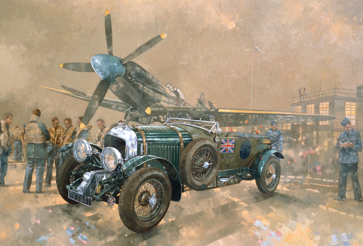 Bentley és Spitfire (olaj, vászon) alkotó: Peter Miller